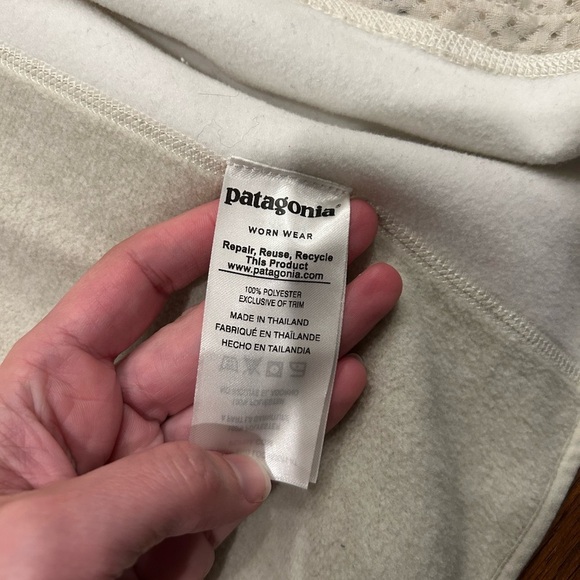 Patagonia Performance Better Sweater Jacket Women’s Size Small White Tan - Picture 8 of 9